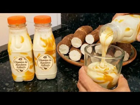 Como Fazer Vitamina de Mandioca na Garrafinha Gourmet para Vender Muito