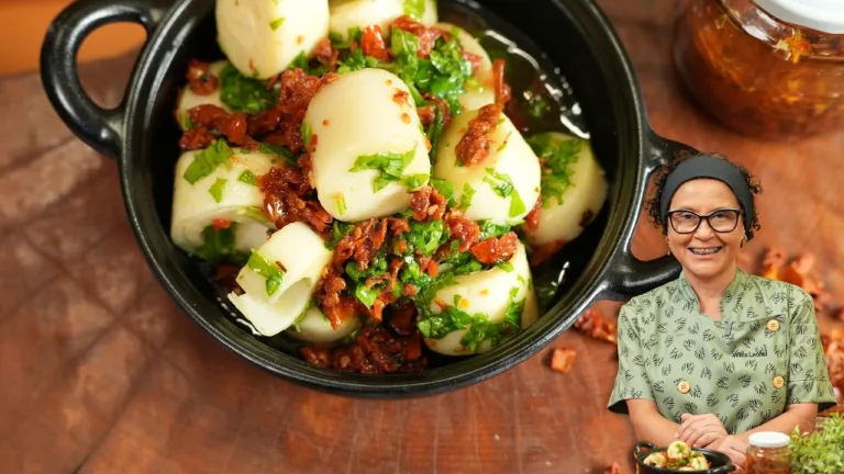 Palmito Marinado com Tomate Seco e Rúcula: Entrada Elegante e Fácil