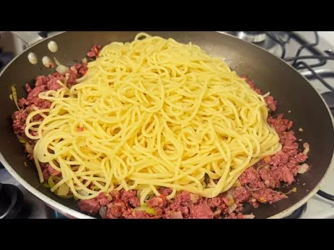 Como Fazer Macarrão Espaguete Soltinho com Carne de Lata Saboroso e Fácil
