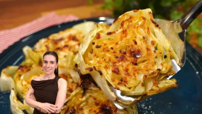 Repolho Assado Fácil com Mel, Mostarda e Parmesão